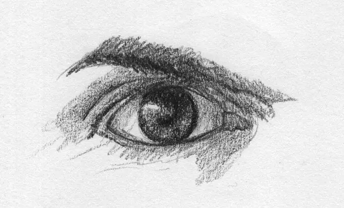 angry eye drawing